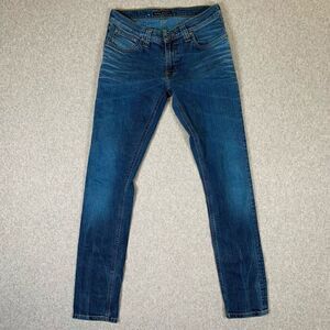 nudie jeans co mens 29x34 tight long john electric blue